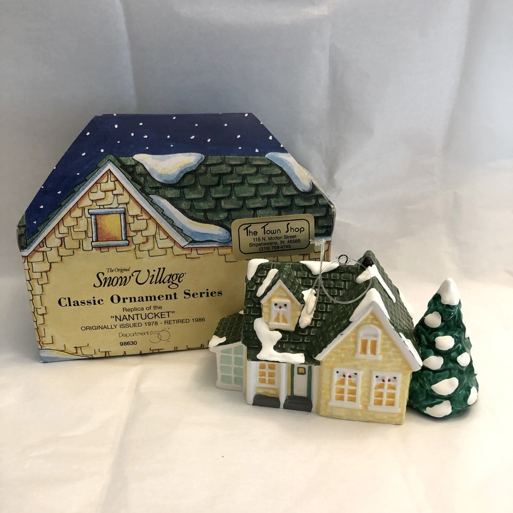 The Original Snow Village Dept 56 Nantucket Ornament LE